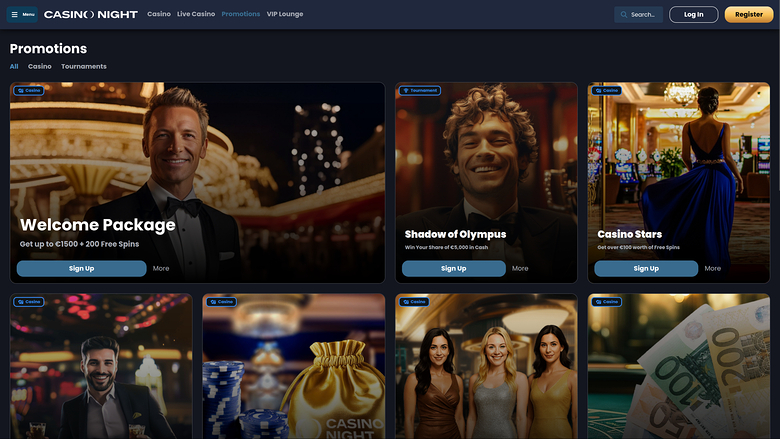 Casino Night — Promotions page