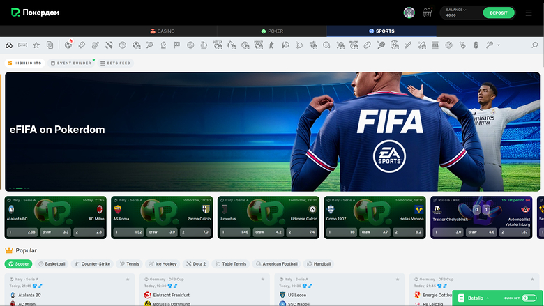 Casino Pokerdom — Sportsbook