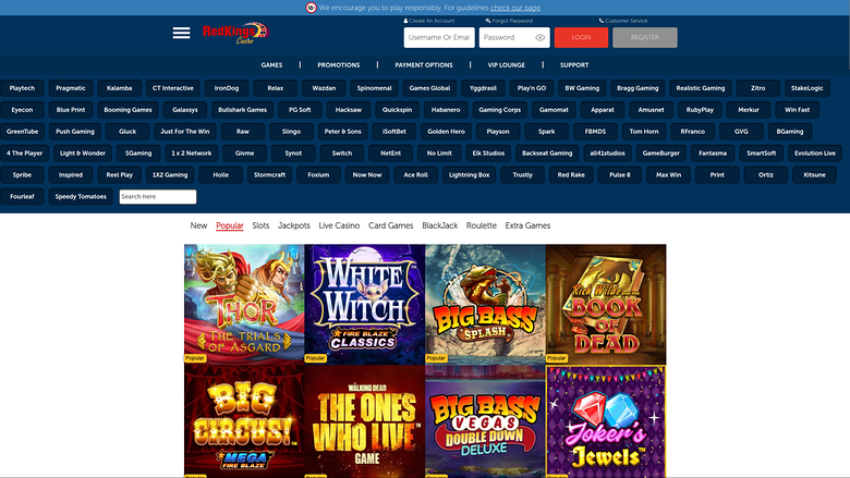 Casino RedKings — Games by studio