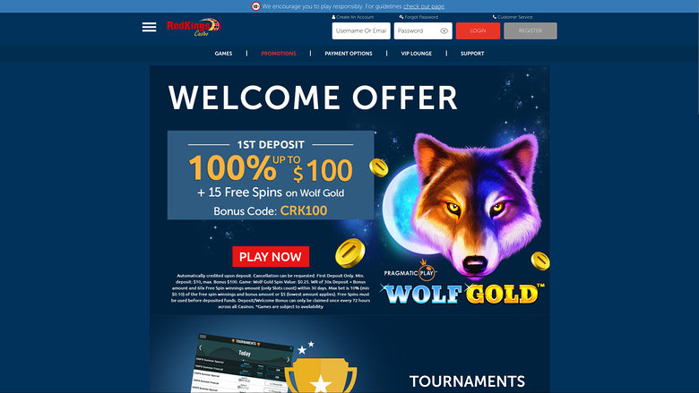 Casino RedKings — Promotions page