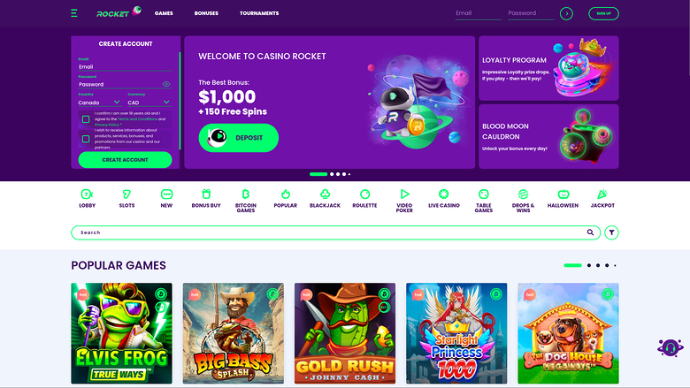 Casino Rocket — Homepage