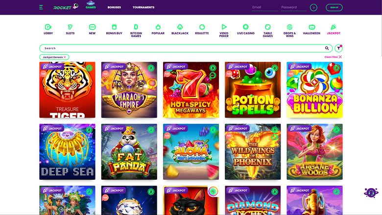 Casino Rocket — Jackpot games