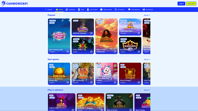 Casino Secret — Homepage