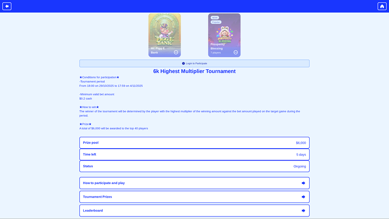 Casino Secret — Tournaments