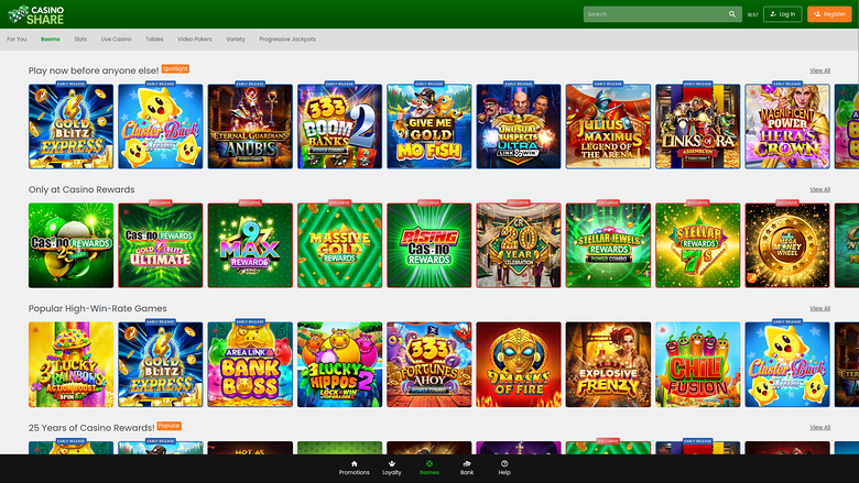 Casino Share — Rooms