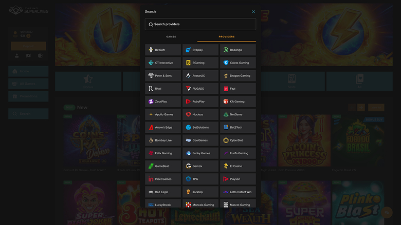 Casino Superlines — Games by studio