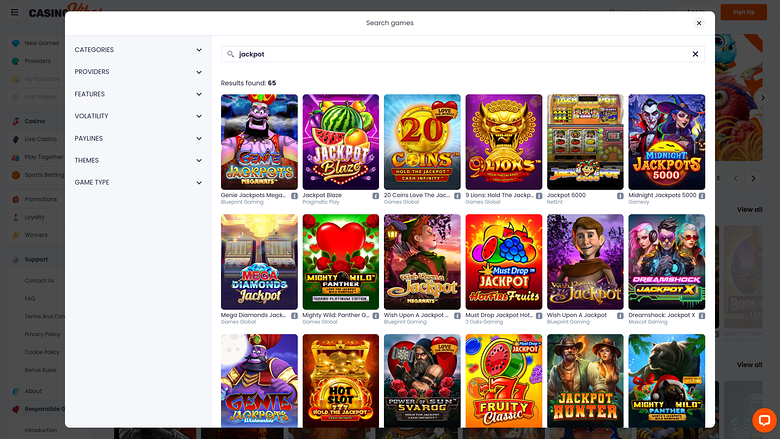 Casino Vibes — Jackpot games
