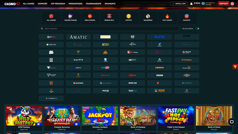Casino4u — Games by studio