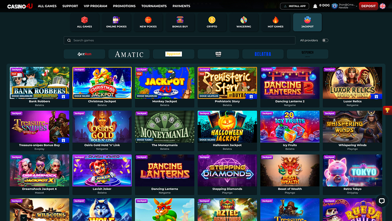 Casino4u — Jackpot games