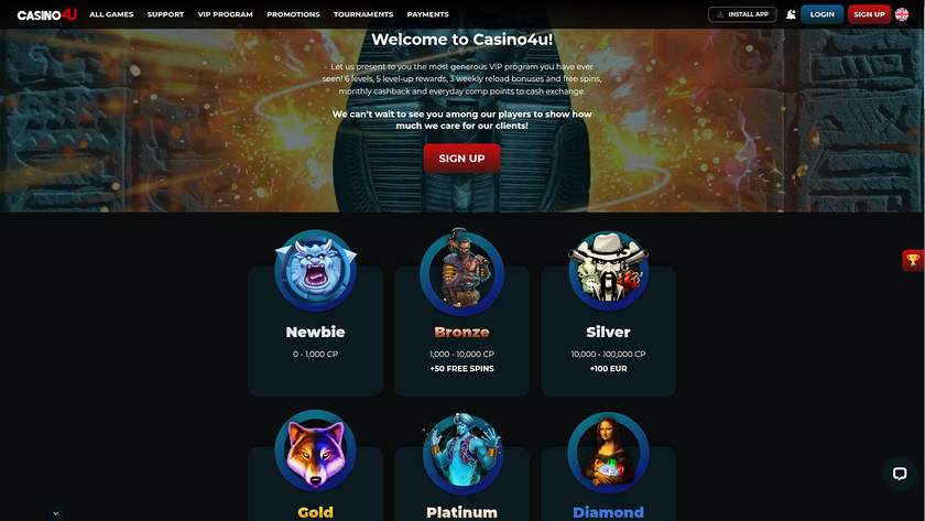 Casino4u — VIP section