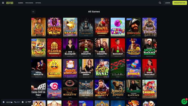 Casino999 — Games lobby
