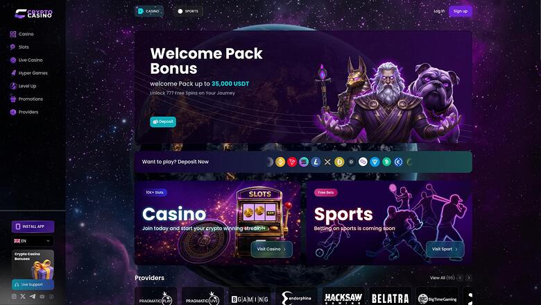 CasinoCrypto.io — Homepage