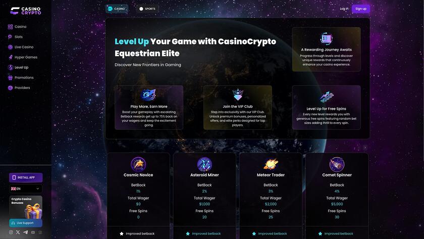 CasinoCrypto.io — VIP section