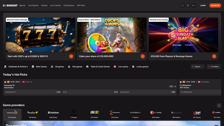 Casinoist Casino — Homepage