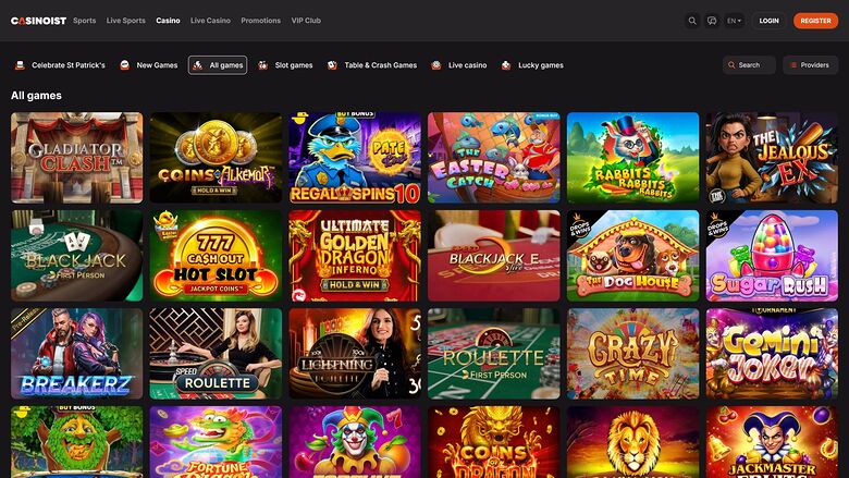 Casinoist Casino — Games lobby