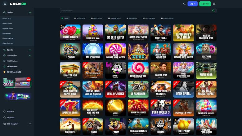 CasinOK — Games lobby