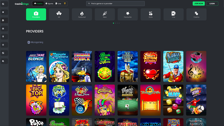 CasinoKings.com — Games by studio