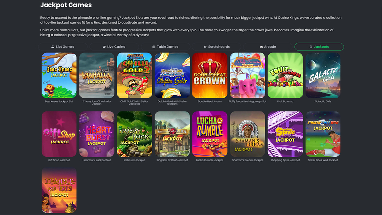 CasinoKings.com — Jackpot games