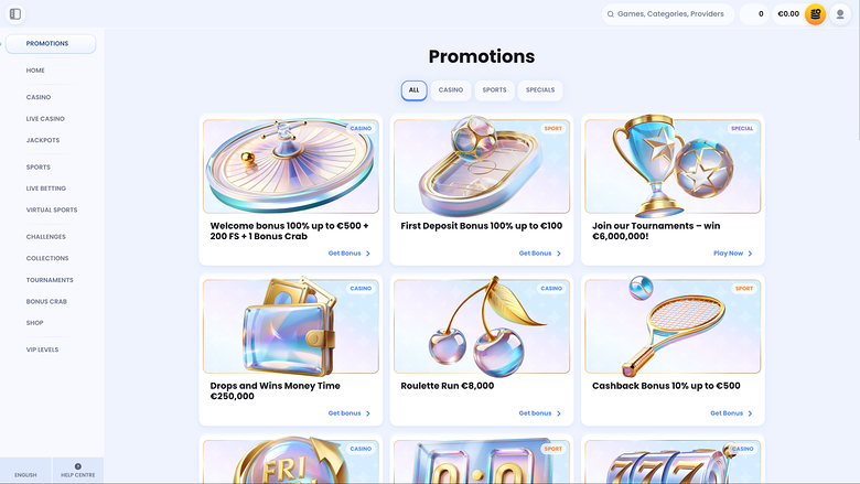 CasinoLab — Promotions page