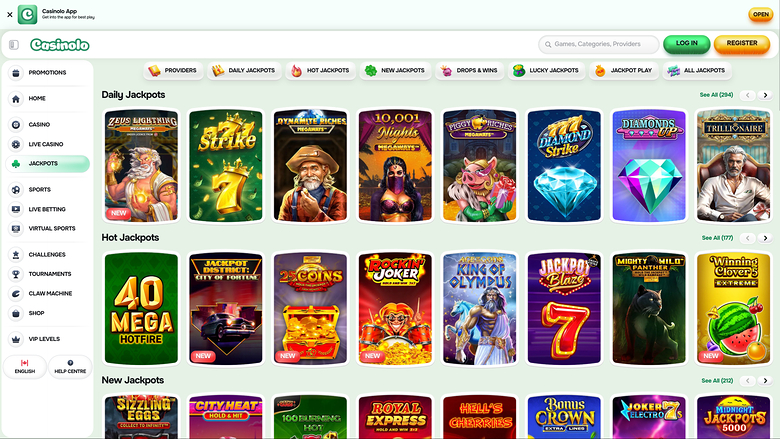 Casinolo Casino — Jackpot games