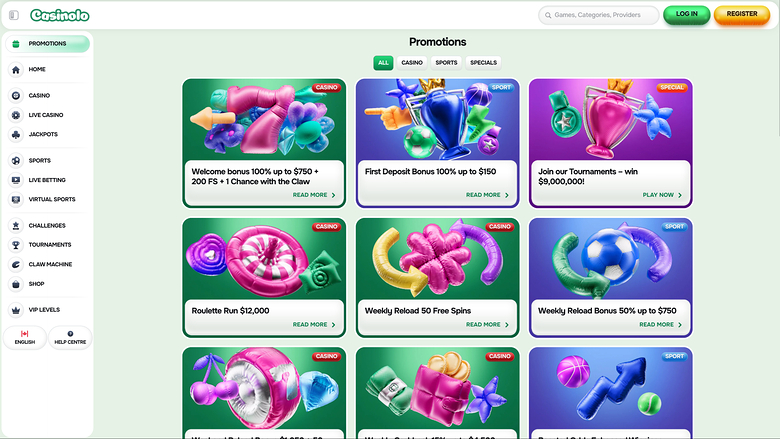 Casinolo Casino — Promotions page