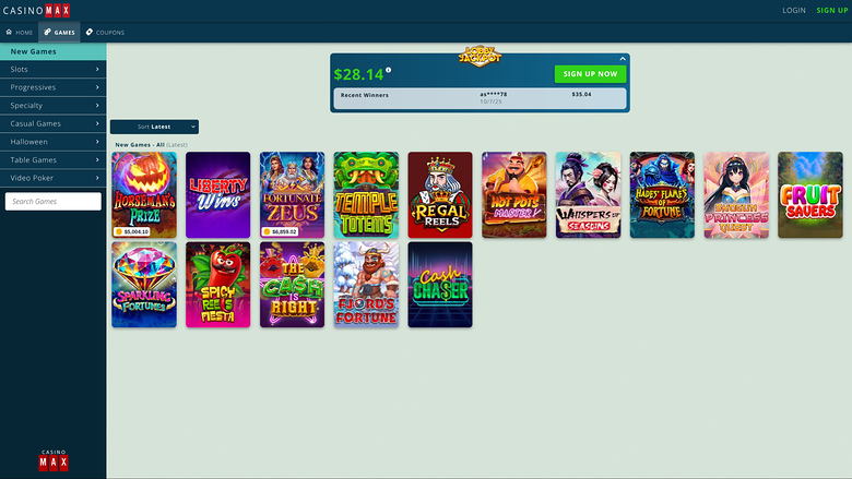 CasinoMax — Games lobby
