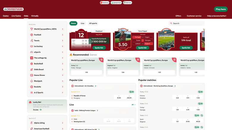 CasinoStugan — Sportsbook