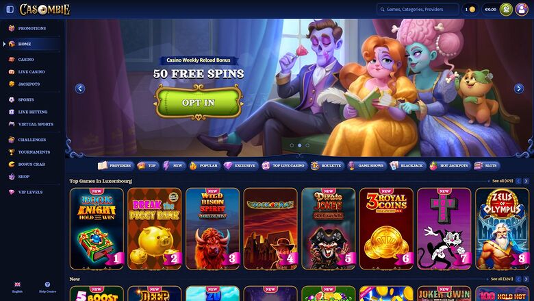 Casombie Casino — Homepage