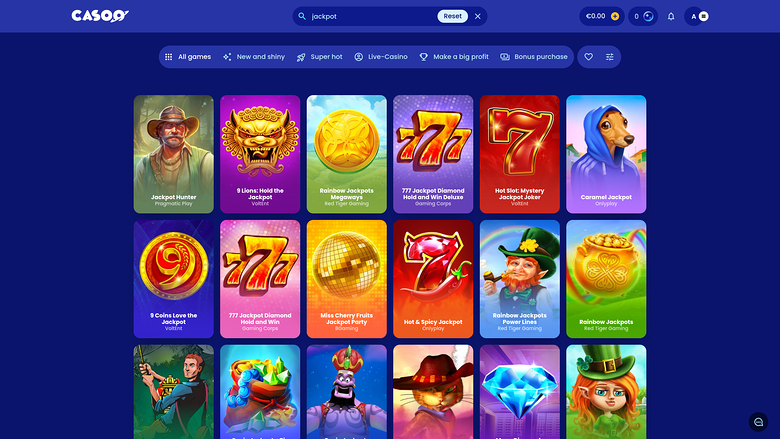 Casoo Casino — Jackpot games