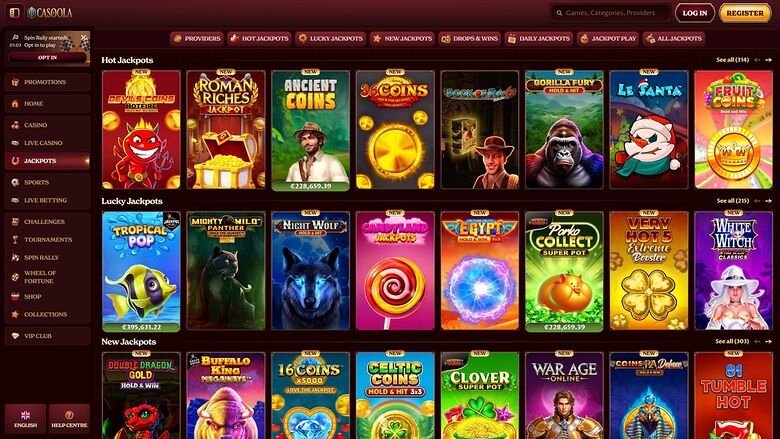 CasoolaCasino — Jackpot games