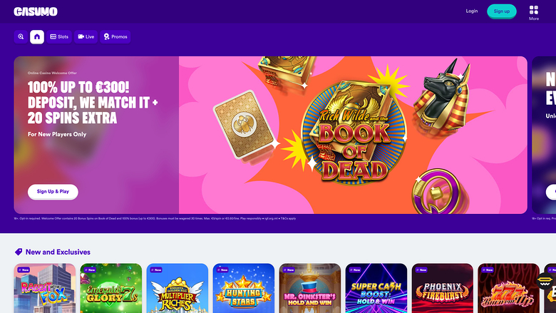 Casumo Casino — Homepage