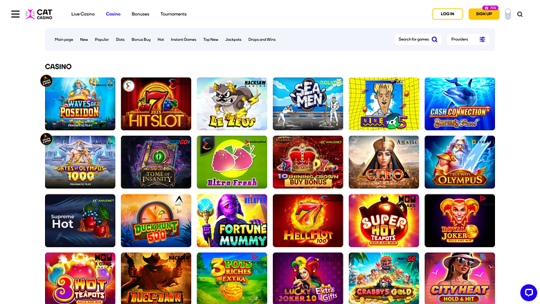 Cat Casino — Games lobby