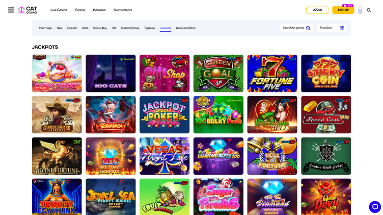 Cat Casino — Jackpot games