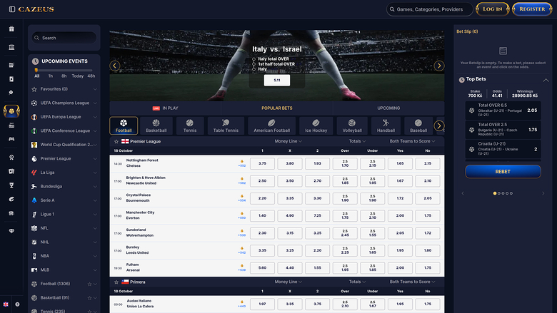 CaZeus Casino — Sportsbook