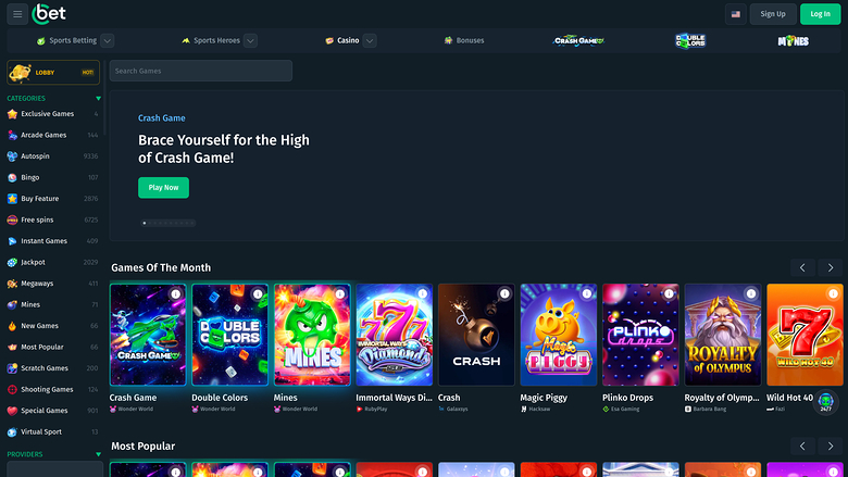 Cbet.gg Casino — Games lobby