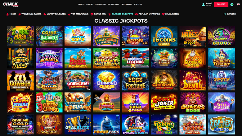 ChalkWins Casino — Jackpot games