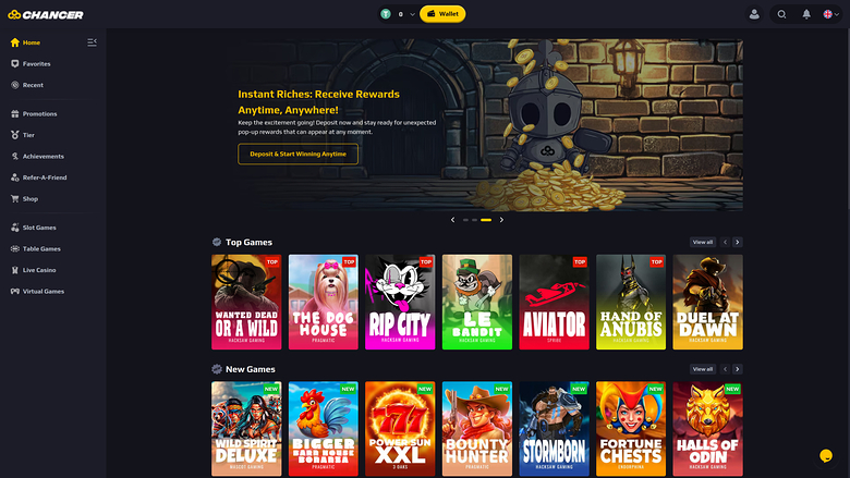 Chancer Casino — Homepage