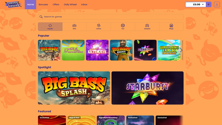 Cheeky Casino — Homepage