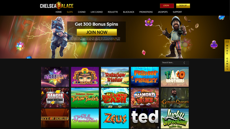 Chelsea Palace Casino — Games lobby