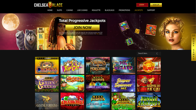 Chelsea Palace Casino — Jackpot games