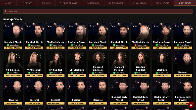 Cherry Gold Casino — Live dealer lobby