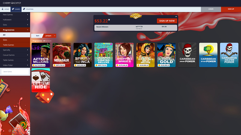 Cherry Jackpot Casino — Jackpot games