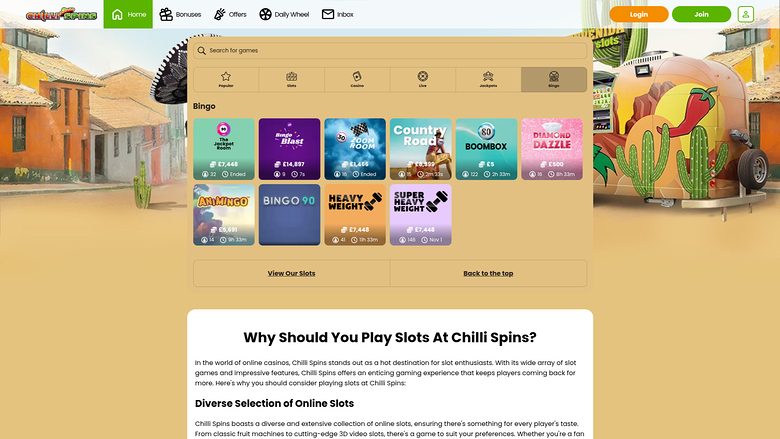 Chilli Spins Casino — Bingo
