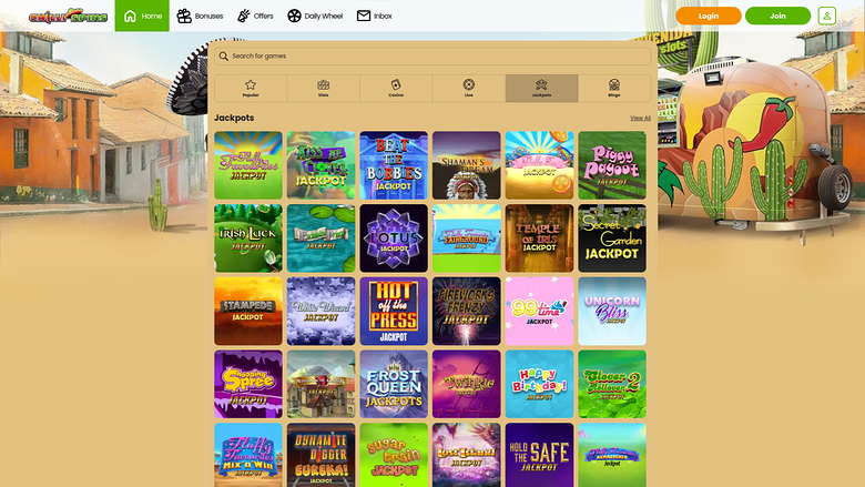 Chilli Spins Casino — Jackpot games