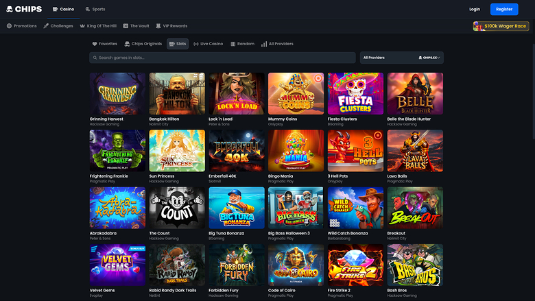 Chips.GG Casino — Games lobby