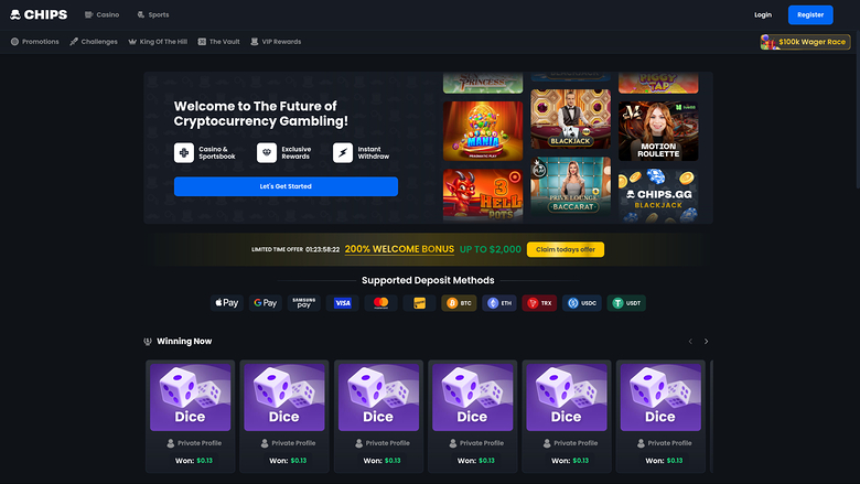 Chips.GG Casino — Homepage