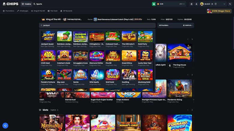 Chips.GG Casino — Jackpot games