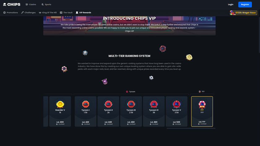 Chips.GG Casino — VIP section