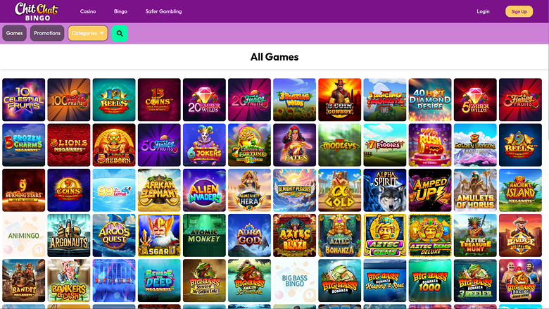 Chitchat Bingo — Games lobby