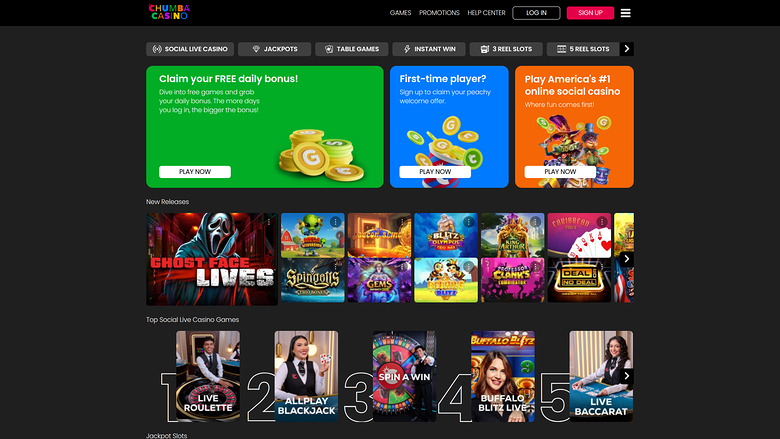 Chumba Casino — Homepage